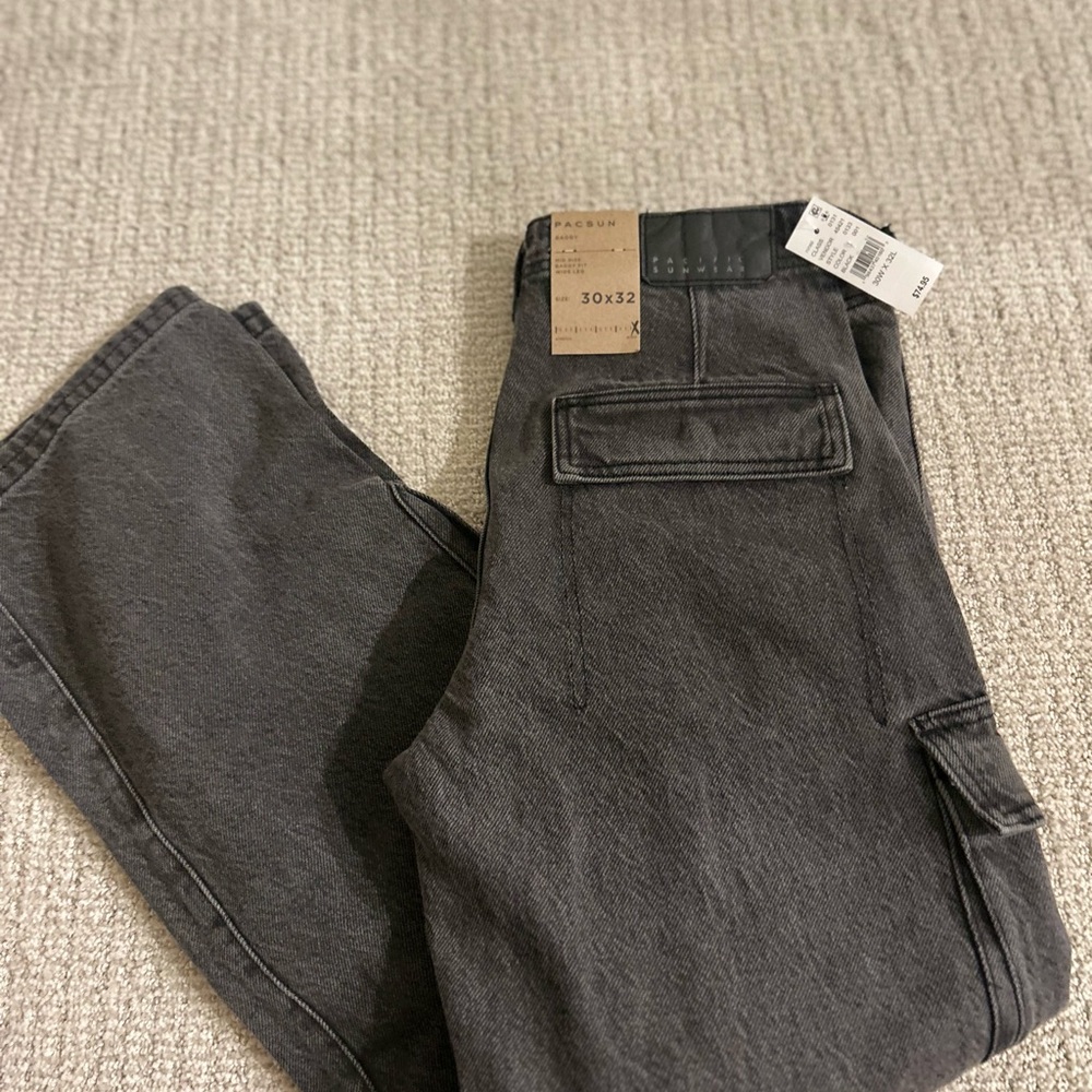 PacSun Men's Charcoal Cargo Pants